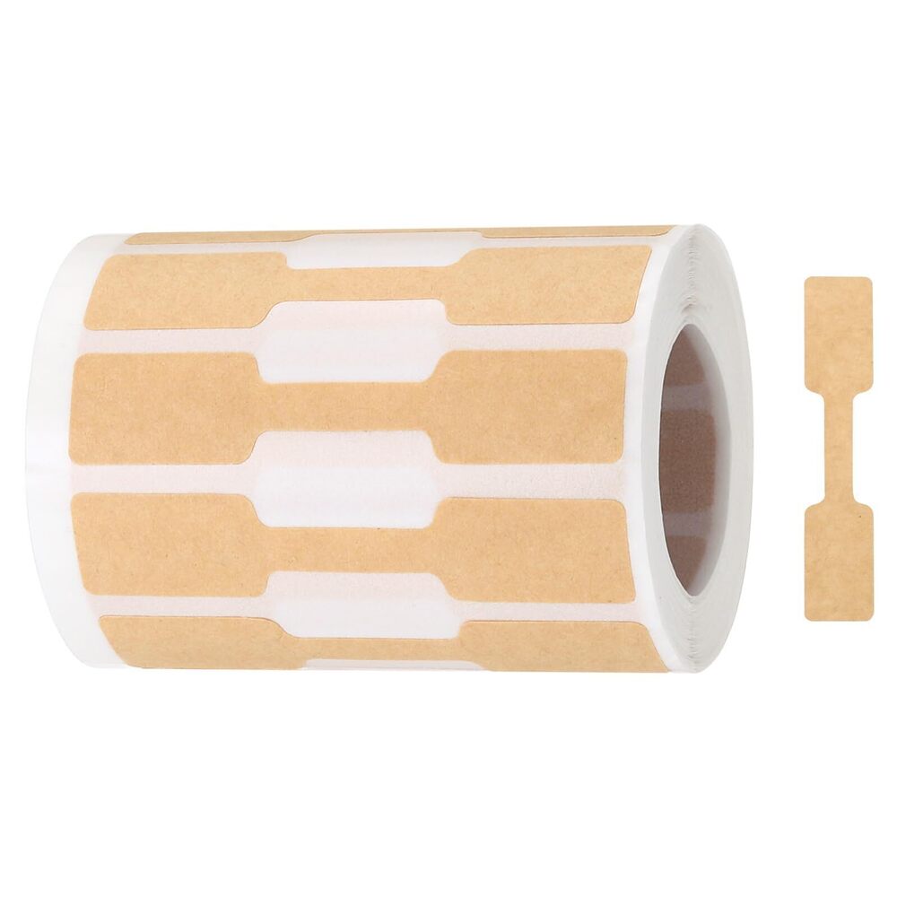 2419 1 Roll Blank Tamper Evident Labels 0.47x1.36 Inch Adhesive Dumbbell